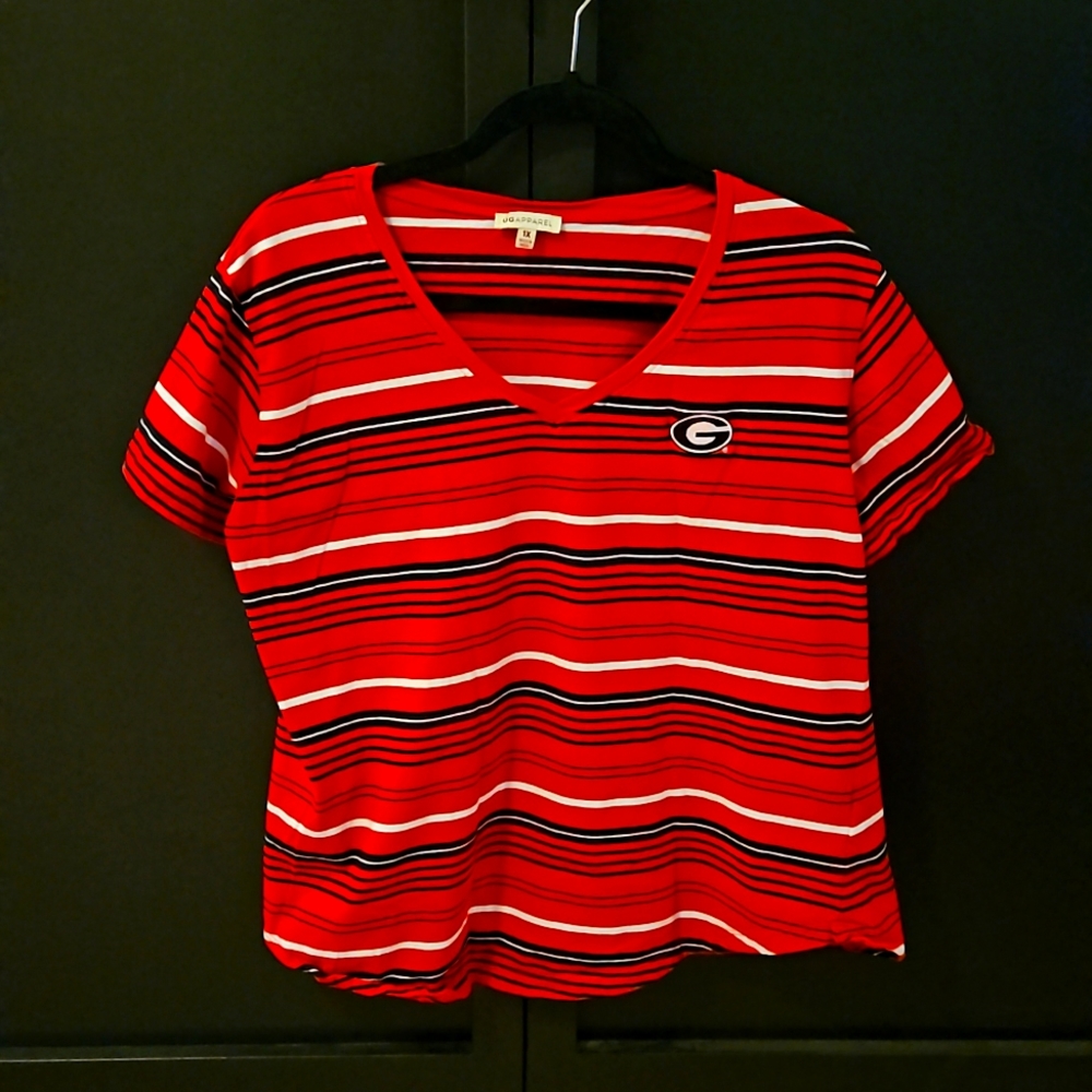 Georgia Bulldogs Striped Tee